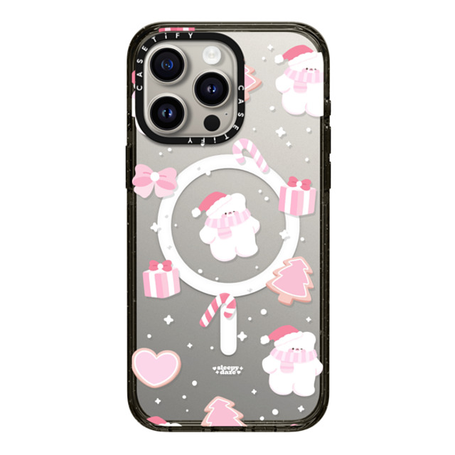 sleepydaze x CASETiFY iPhone 15 Pro Max ケース ブラック インパクトケース MagSafe対応 sweet holiday