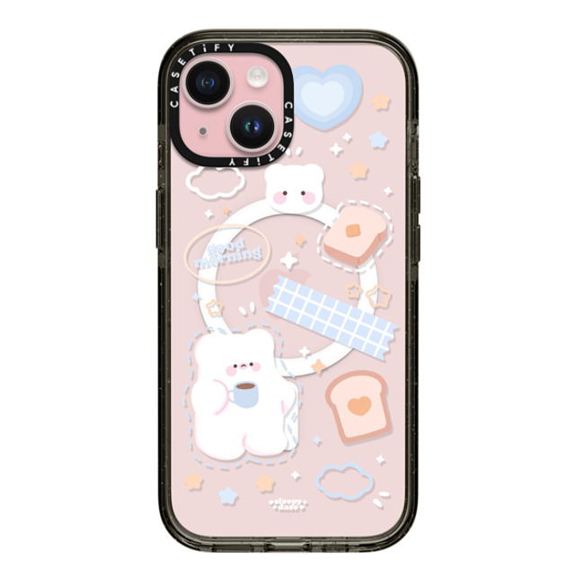 sleepydaze x CASETiFY iPhone 15 ケース Pastel ブラック インパクトケース MagSafe対応 good morning Father's Day sleepydaze x CASETiFY iPhone 15 ケース Pastel ブラック インパクトケース MagSafe対応 good morning Father's Day
