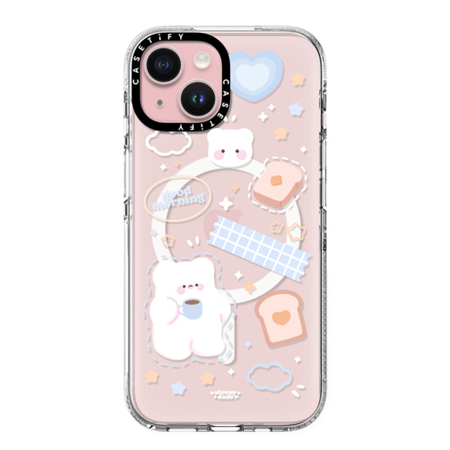 sleepydaze x CASETiFY iPhone 15 ケース Pastel クリア クリア ケース MagSafe対応 good morning Father's Day sleepydaze x CASETiFY iPhone 15 ケース Pastel クリア クリア ケース MagSafe対応 good morning Father's Day