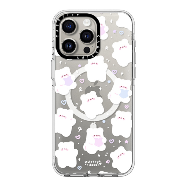 sleepydaze x CASETiFY iPhone 15 Pro Max ケース クリア クリア ケース MagSafe対応 mochi doodles by sleepydaze