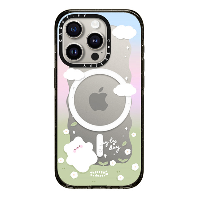 sleepydaze x CASETiFY iPhone 15 Pro Case Cartoon,Pastel Black Impact Case MagSafe Compatible day by day by sleepydaze Back to School sleepydaze x CASETiFY iPhone 15 Pro Case Cartoon,Pastel Black Impact Case MagSafe Compatible day by day by sleepydaze Back to School