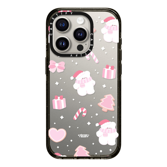 sleepydaze x CASETiFY iPhone 15 Pro ケース ブラック インパクトケース sweet holiday