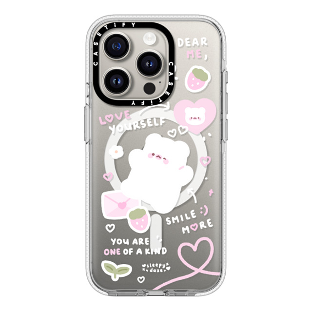 sleepydaze x CASETiFY iPhone 15 Pro ケース クリア クリア ケース MagSafe対応 love letter by sleepydaze