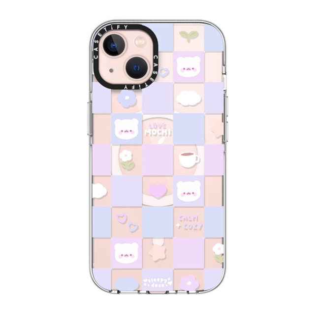 sleepydaze x CASETiFY iPhone 13 ケース クリア クリア ケース MagSafe対応 mochi checkers by sleepydaze