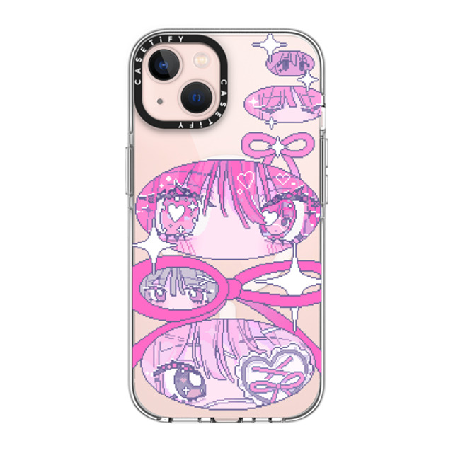 Anarrator x CASETiFY iPhone 13 ケース クリア クリア ケース MagSafe対応 Ribbons And Love