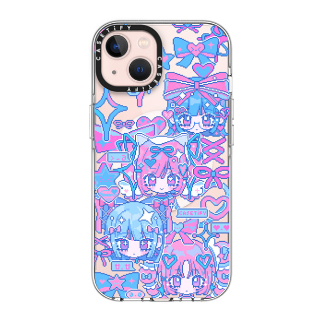 Anarrator x CASETiFY iPhone 13 ケース クリア クリア ケース MagSafe対応 Kirakira Love