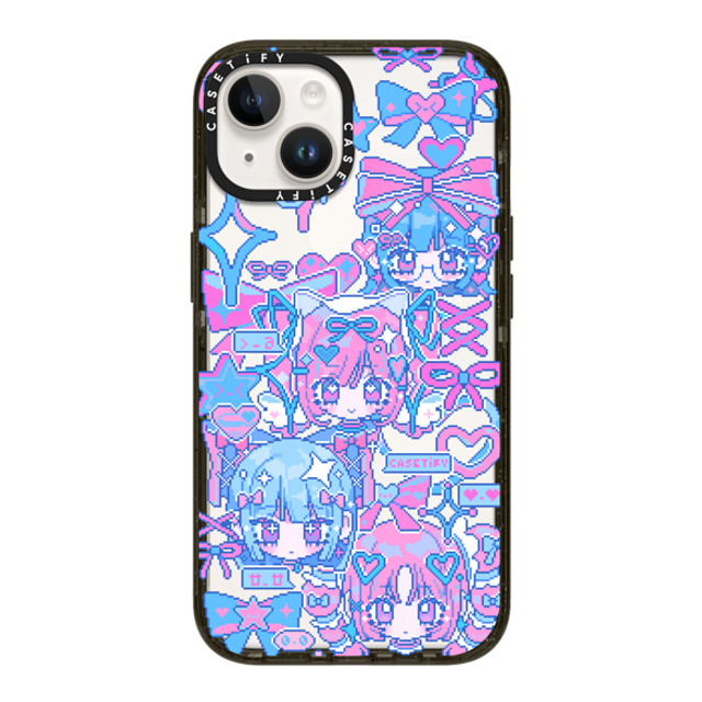 Anarrator x CASETiFY iPhone 14 ケース ブラック インパクトケース Kirakira Love