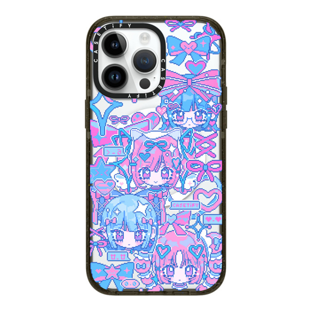 Anarrator x CASETiFY iPhone 14 Pro Max ケース ブラック インパクトケース MagSafe対応 Kirakira Love