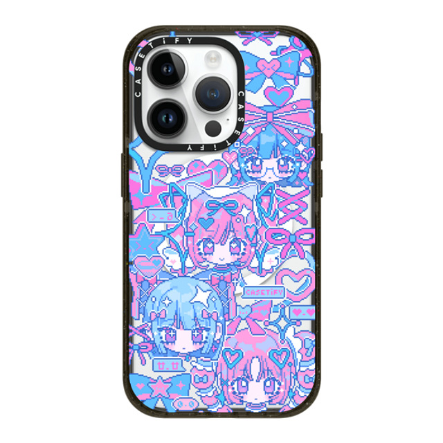 Anarrator x CASETiFY iPhone 14 Pro ケース ブラック インパクトケース MagSafe対応 Kirakira Love