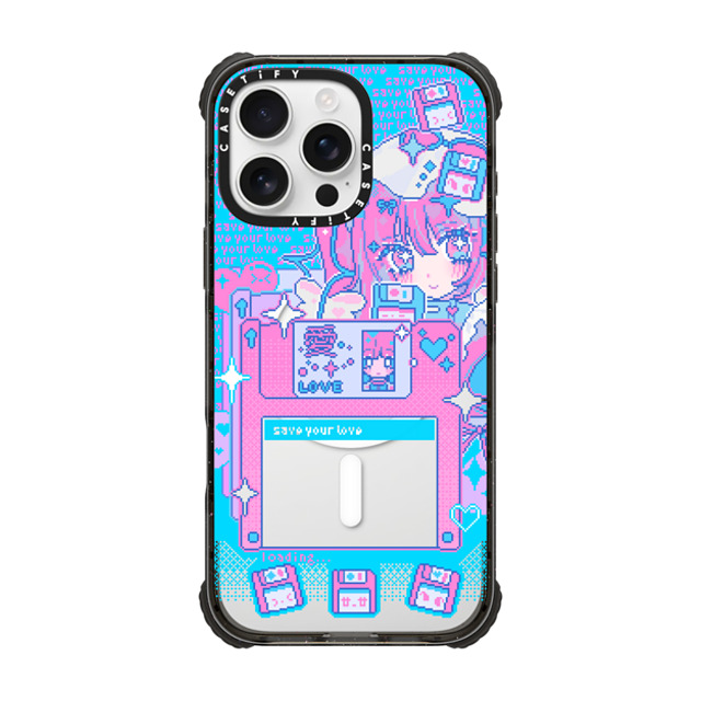 Anarrator x CASETiFY iPhone 16 Pro Max Case Black ウルトラ インパクトケース MagSafe 対応 Floppy Disk Love Anarrator x CASETiFY iPhone 16 Pro Max Case Black ウルトラ インパクトケース MagSafe 対応 Floppy Disk Love