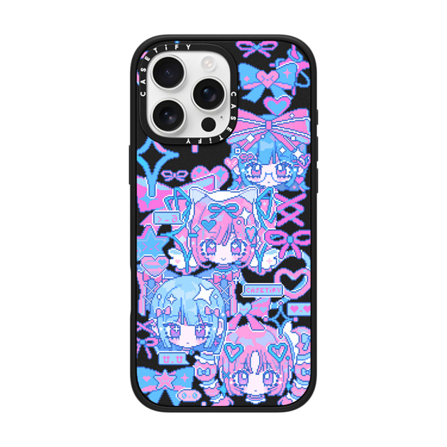 Anarrator x CASETiFY iPhone 16 Pro Max ケース マットブラック インパクトケース MagSafe対応 Kirakira Love