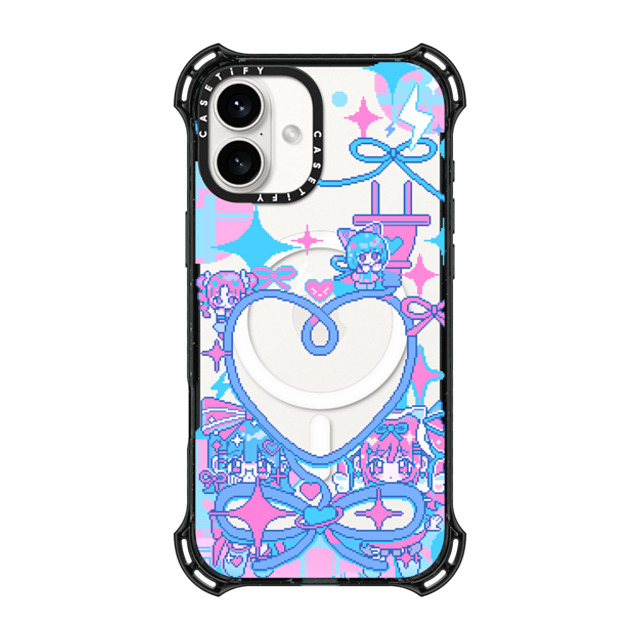 Anarrator x CASETiFY iPhone 16 Plus Case Black バウンスケース Connect To Love Anarrator x CASETiFY iPhone 16 Plus Case Black バウンスケース Connect To Love