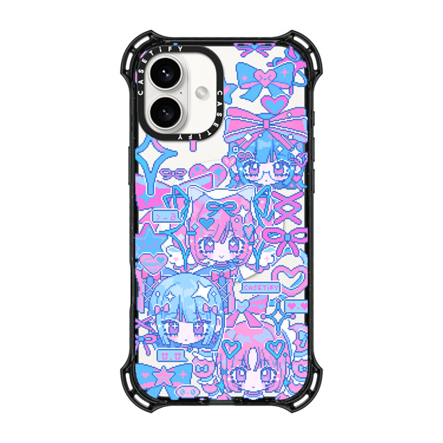 Anarrator x CASETiFY iPhone 16 Plus Case Black バウンスケース Kirakira Love Anarrator x CASETiFY iPhone 16 Plus Case Black バウンスケース Kirakira Love