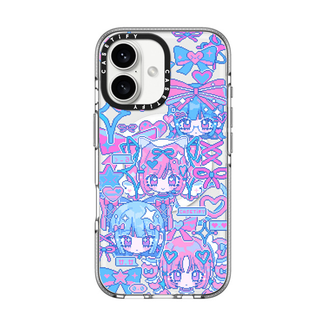 Anarrator x CASETiFY iPhone 16 ケース クリア クリア ケース MagSafe対応 Kirakira Love