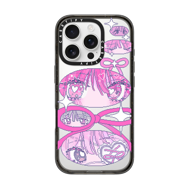 Anarrator x CASETiFY iPhone 16 Pro ケース ブラック インパクトケース Ribbons And Love