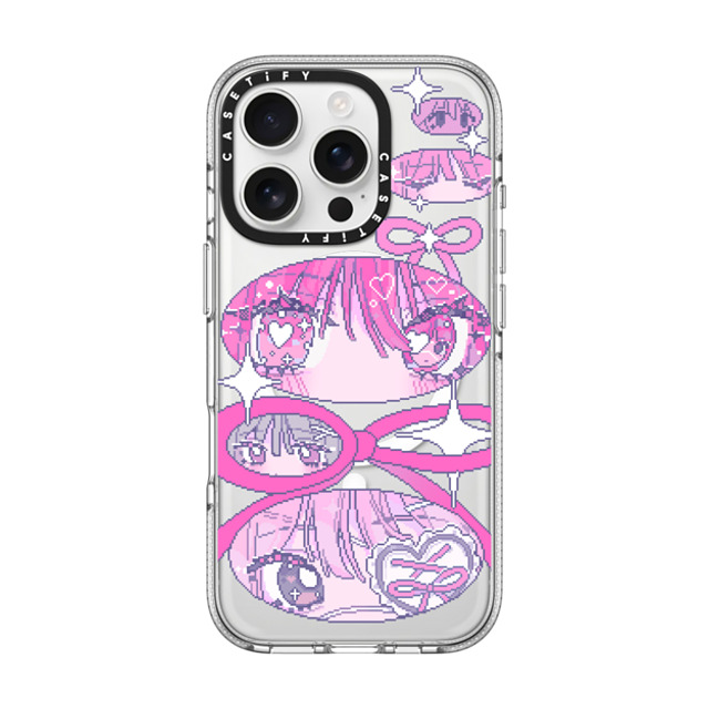 Anarrator x CASETiFY iPhone 16 Pro ケース クリア クリア ケース MagSafe対応 Ribbons And Love