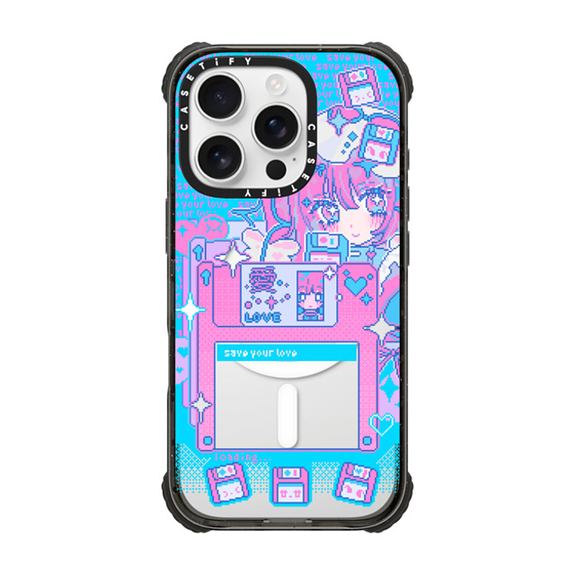 Anarrator x CASETiFY iPhone 16 Pro Case Black ウルトラ インパクトケース MagSafe 対応 Floppy Disk Love Mother's Day Anarrator x CASETiFY iPhone 16 Pro Case Black ウルトラ インパクトケース MagSafe 対応 Floppy Disk Love Mother's Day