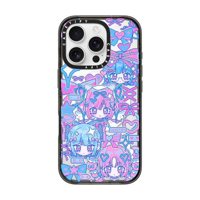 Anarrator x CASETiFY iPhone 16 Pro ケース ブラック インパクトケース MagSafe対応 Kirakira Love