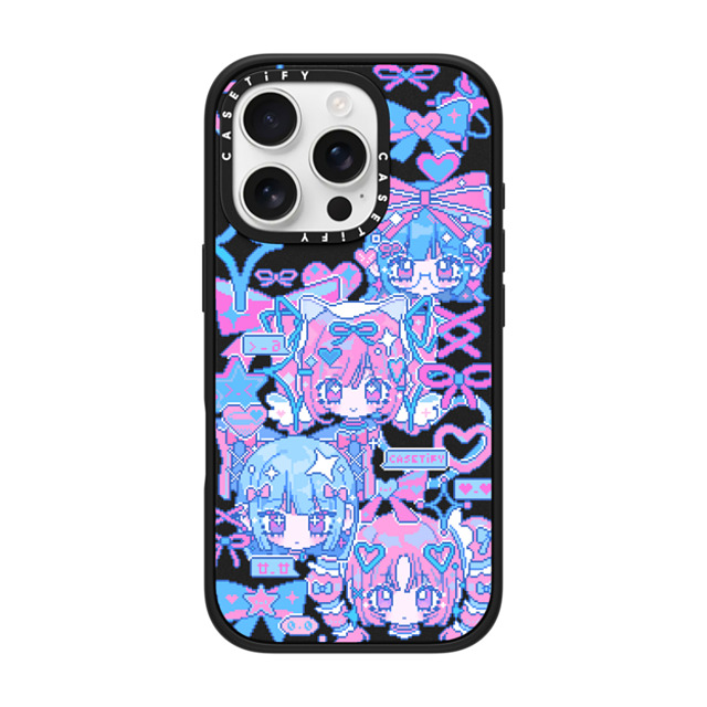 Anarrator x CASETiFY iPhone 16 Pro ケース マットブラック インパクトケース MagSafe対応 Kirakira Love