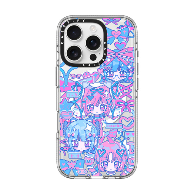 Anarrator x CASETiFY iPhone 16 Pro ケース クリア クリア ケース MagSafe対応 Kirakira Love