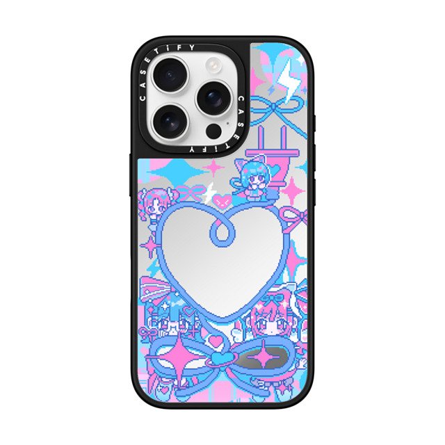 Anarrator x CASETiFY iPhone 16 Pro Case Silver on Black ミラーケース MagSafe対応 Connect To Love Mother's Day Anarrator x CASETiFY iPhone 16 Pro Case Silver on Black ミラーケース MagSafe対応 Connect To Love Mother's Day