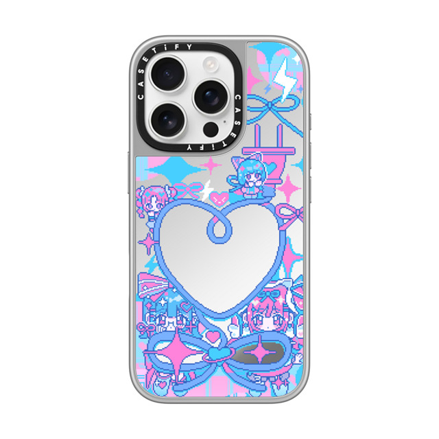 Anarrator x CASETiFY iPhone 16 Pro Case シルバー (シルバーバンパー) ミラーケース MagSafe対応 Connect To Love Anarrator x CASETiFY iPhone 16 Pro Case シルバー (シルバーバンパー) ミラーケース MagSafe対応 Connect To Love