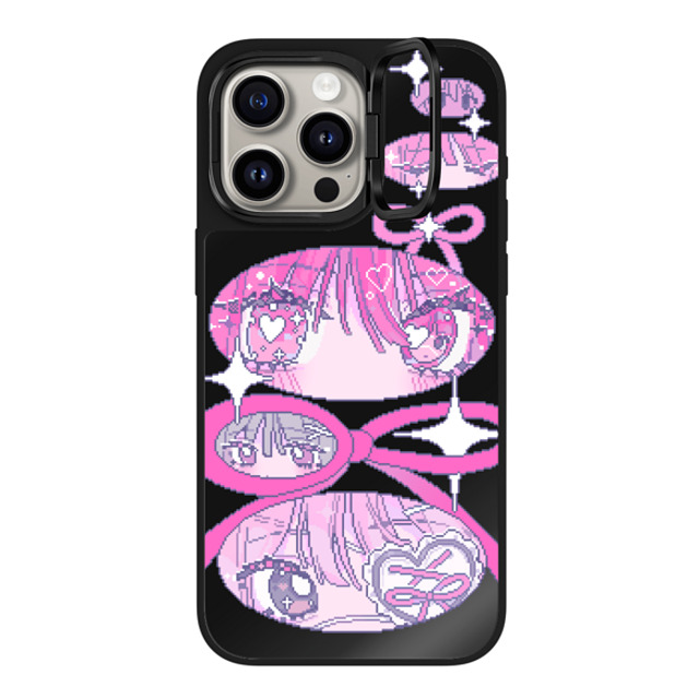 Anarrator x CASETiFY iPhone 15 Pro Max Case Ribbon Black on Black ミラー リングスタンドケース MagSafe対応 Ribbons And Love Mother's Day Anarrator x CASETiFY iPhone 15 Pro Max Case Ribbon Black on Black ミラー リングスタンドケース MagSafe対応 Ribbons And Love Mother's Day