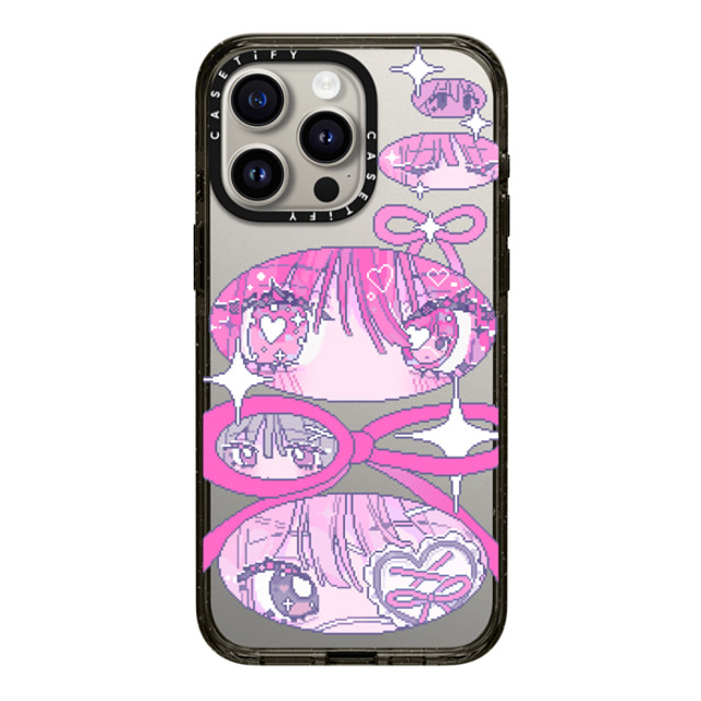 Anarrator x CASETiFY iPhone 15 Pro Max ケース ブラック インパクトケース Ribbons And Love