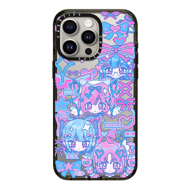 Anarrator x CASETiFY iPhone 15 Pro Max ケース ブラック インパクトケース Kirakira Love