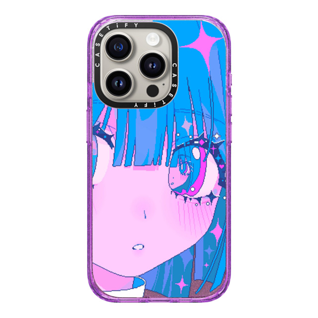 Anarrator x CASETiFY iPhone 15 Pro Case Glitter Purple Impact Case MagSafe Compatible In My Eyes Mother's Day Anarrator x CASETiFY iPhone 15 Pro Case Glitter Purple Impact Case MagSafe Compatible In My Eyes Mother's Day