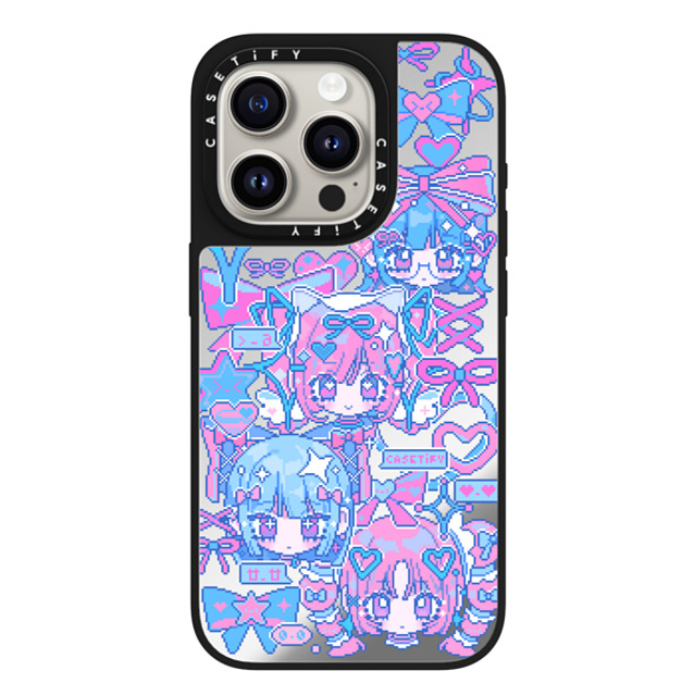 Anarrator x CASETiFY iPhone 15 Pro Case Silver on Black ミラーケース MagSafe対応 Kirakira Love Anarrator x CASETiFY iPhone 15 Pro Case Silver on Black ミラーケース MagSafe対応 Kirakira Love