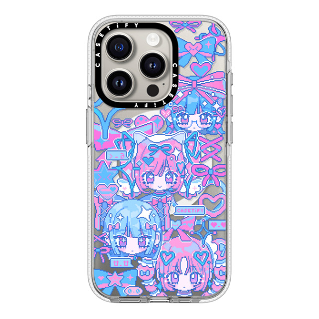 Anarrator x CASETiFY iPhone 15 Pro ケース クリア クリア ケース MagSafe対応 Kirakira Love