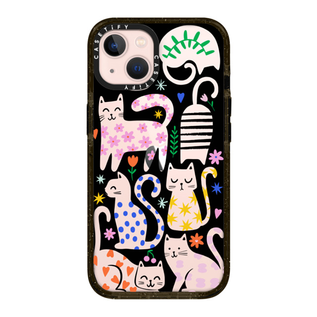 Black Lamb Studio x CASETiFY iPhone 13 ケース ブラック インパクトケース Fun Cats