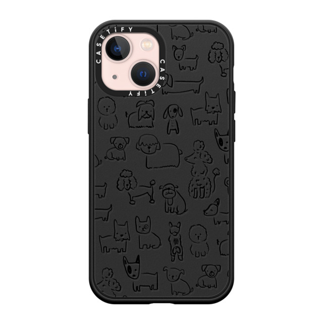 Black Lamb Studio x CASETiFY iPhone 13 Mini ケース マットブラック インパクトケース MagSafe対応 DOG SHOW