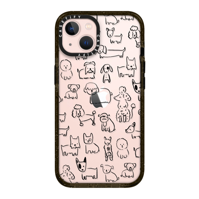 Black Lamb Studio x CASETiFY iPhone 13 ケース ブラック インパクトケース DOG SHOW