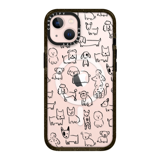 Black Lamb Studio x CASETiFY iPhone 13 ケース ブラック インパクトケース MagSafe対応 DOG SHOW