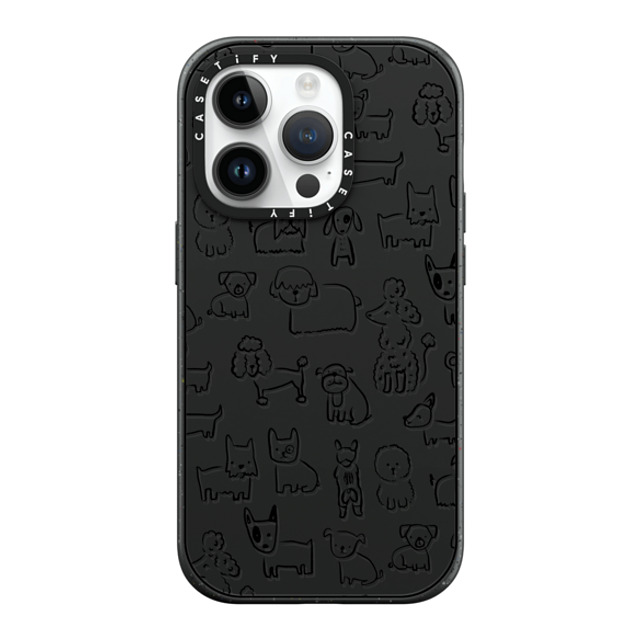 Black Lamb Studio x CASETiFY iPhone 14 Pro ケース マットブラック インパクトケース MagSafe対応 DOG SHOW