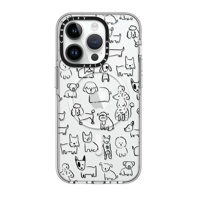 Black Lamb Studio x CASETiFY iPhone 14 Pro ケース クリア クリア ケース MagSafe対応 DOG SHOW