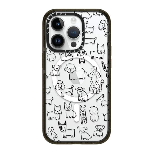 Black Lamb Studio x CASETiFY iPhone 14 Pro ケース ブラック インパクトケース MagSafe対応 DOG SHOW