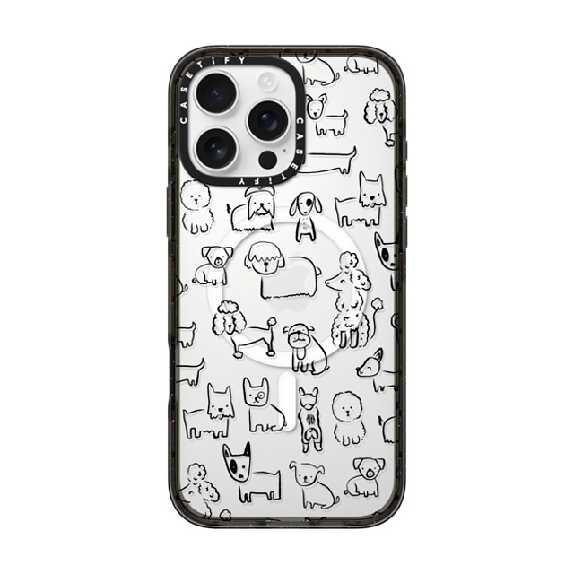 Black Lamb Studio x CASETiFY iPhone 16 Pro Max ケース ブラック インパクトケース MagSafe対応 DOG SHOW