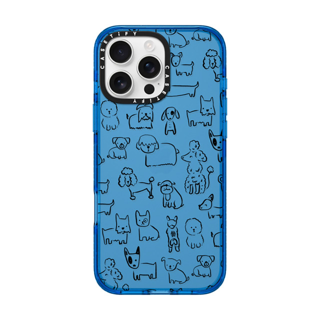 Black Lamb Studio x CASETiFY iPhone 16 Pro Max ケース Dog,Cartoon スカイブルー インパクトケース DOG SHOW Back to School Black Lamb Studio x CASETiFY iPhone 16 Pro Max ケース Dog,Cartoon スカイブルー インパクトケース DOG SHOW Back to School