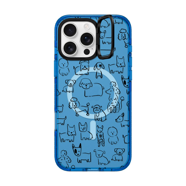 Black Lamb Studio x CASETiFY iPhone 16 Pro Max Case スカイブルー インパクトリングスタンドケース MagSafe対応 DOG SHOW Black Lamb Studio x CASETiFY iPhone 16 Pro Max Case スカイブルー インパクトリングスタンドケース MagSafe対応 DOG SHOW