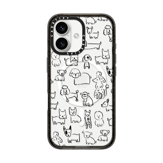 Black Lamb Studio x CASETiFY iPhone 16 ケース ブラック インパクトケース MagSafe対応 DOG SHOW