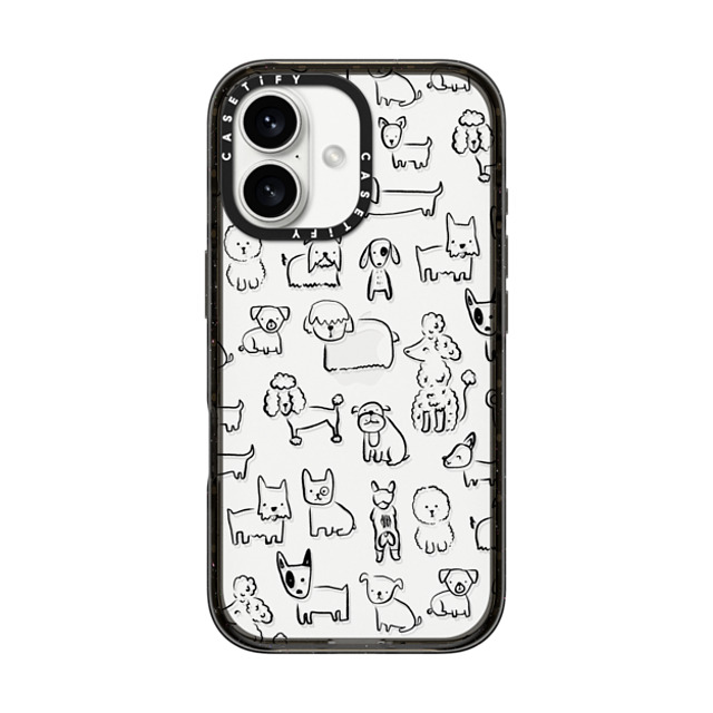 Black Lamb Studio x CASETiFY iPhone 16 ケース ブラック インパクトケース DOG SHOW