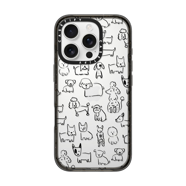 Black Lamb Studio x CASETiFY iPhone 16 Pro ケース ブラック インパクトケース DOG SHOW