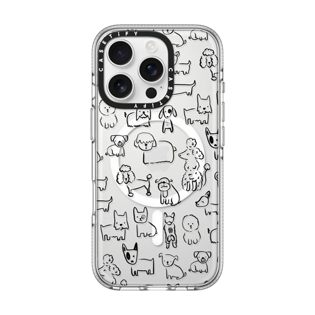 Black Lamb Studio x CASETiFY iPhone 16 Pro ケース クリア クリア ケース MagSafe対応 DOG SHOW