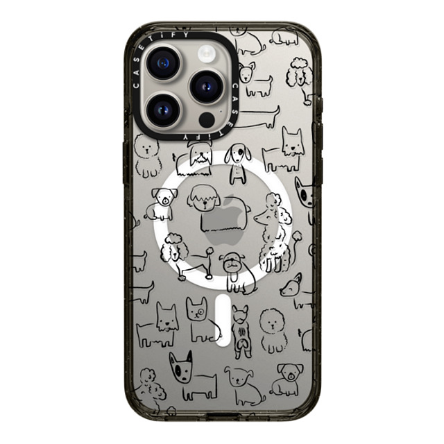 Black Lamb Studio x CASETiFY iPhone 15 Pro Max ケース ブラック インパクトケース MagSafe対応 DOG SHOW