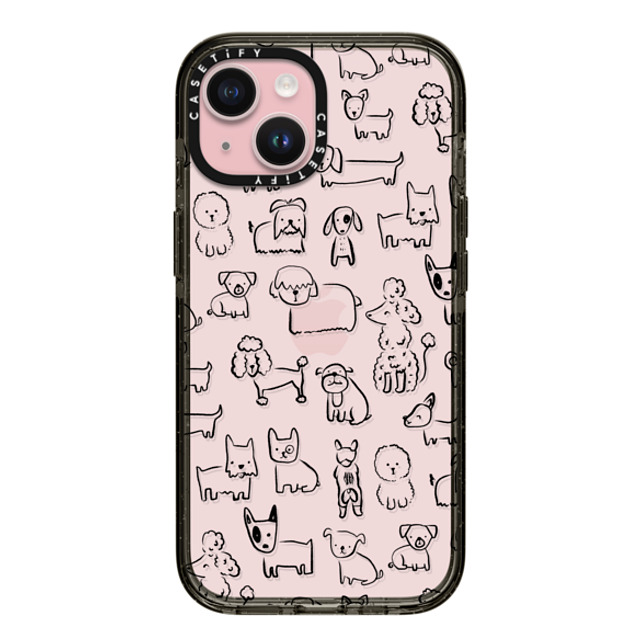 Black Lamb Studio x CASETiFY iPhone 15 ケース ブラック インパクトケース DOG SHOW