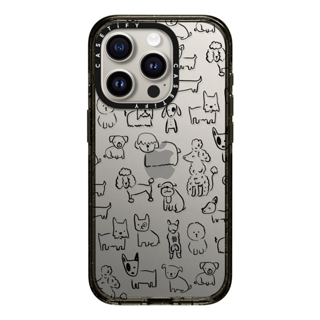 Black Lamb Studio x CASETiFY iPhone 15 Pro ケース ブラック インパクトケース DOG SHOW