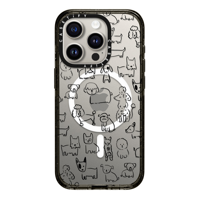 Black Lamb Studio x CASETiFY iPhone 15 Pro ケース ブラック インパクトケース MagSafe対応 DOG SHOW